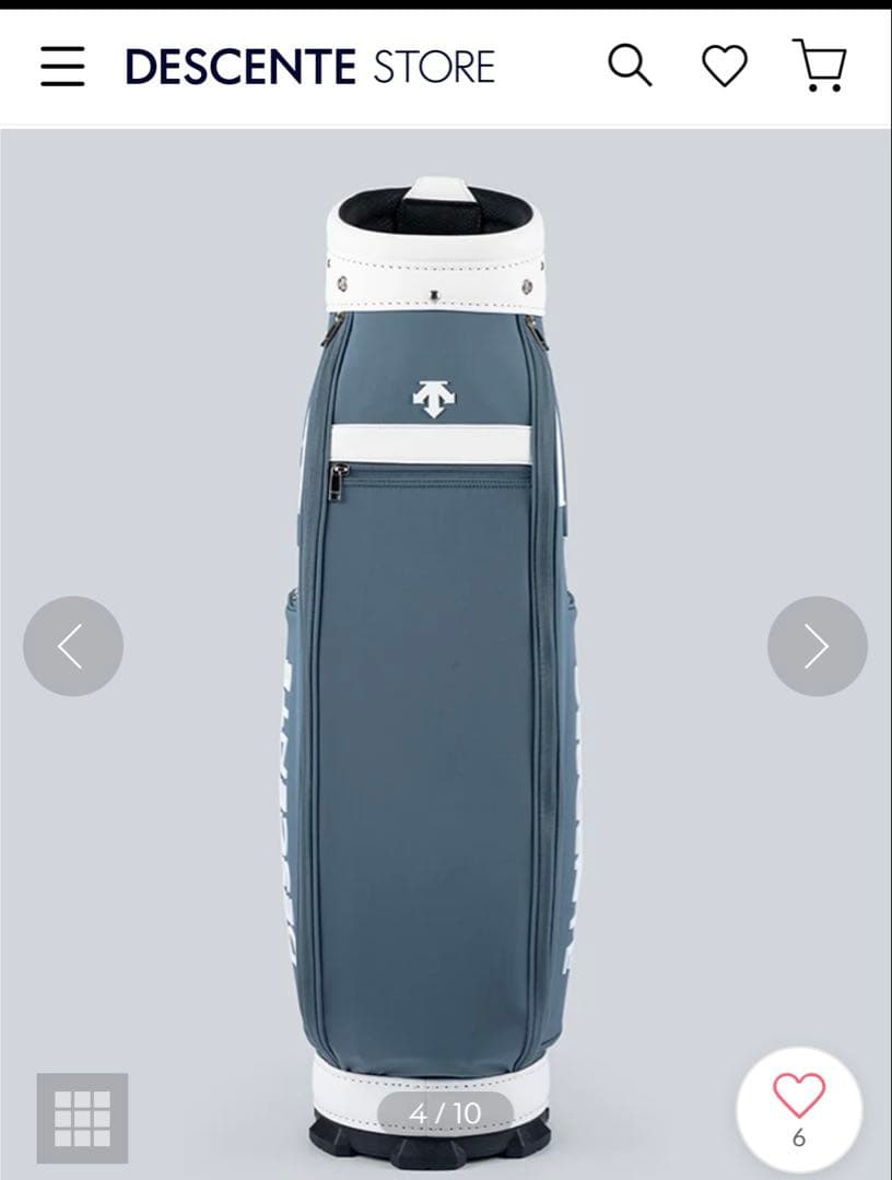DESCENTE ダークブルー キャディバッグ　ゴルフバッグ　カートバッグ