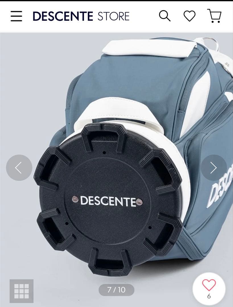 DESCENTE ダークブルー キャディバッグ　ゴルフバッグ　カートバッグ