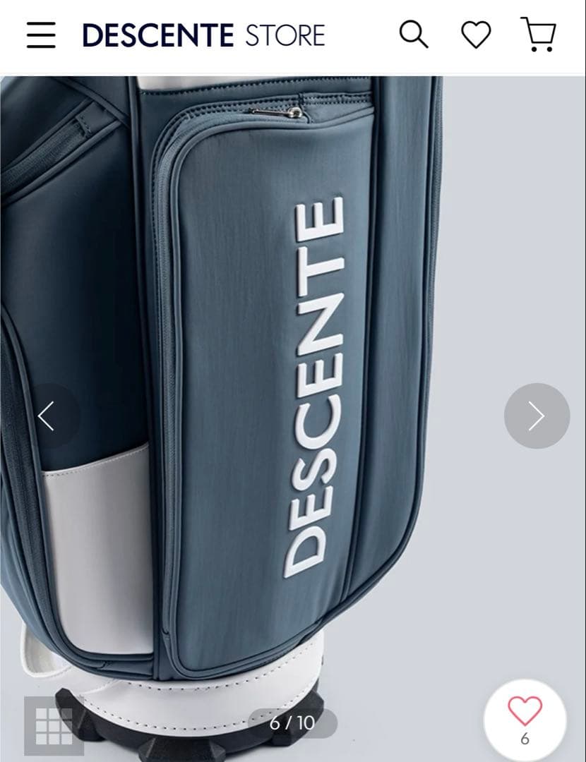 DESCENTE ダークブルー キャディバッグ　ゴルフバッグ　カートバッグ
