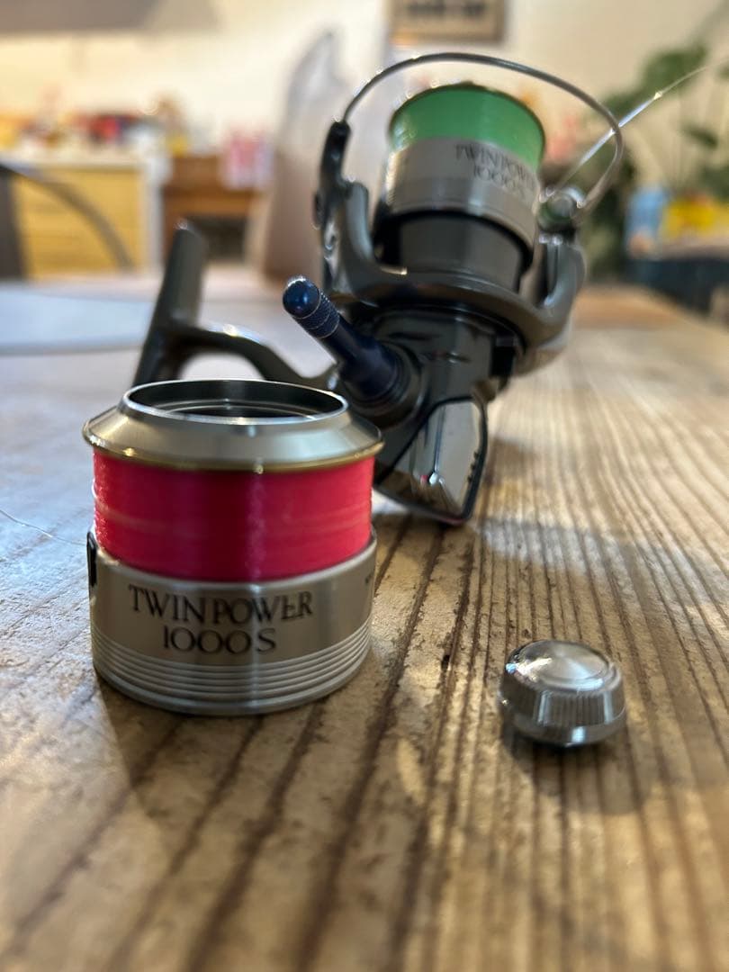 シマノ 05ツインパワー 1000S リールスタンド 予備スプール付 アジング