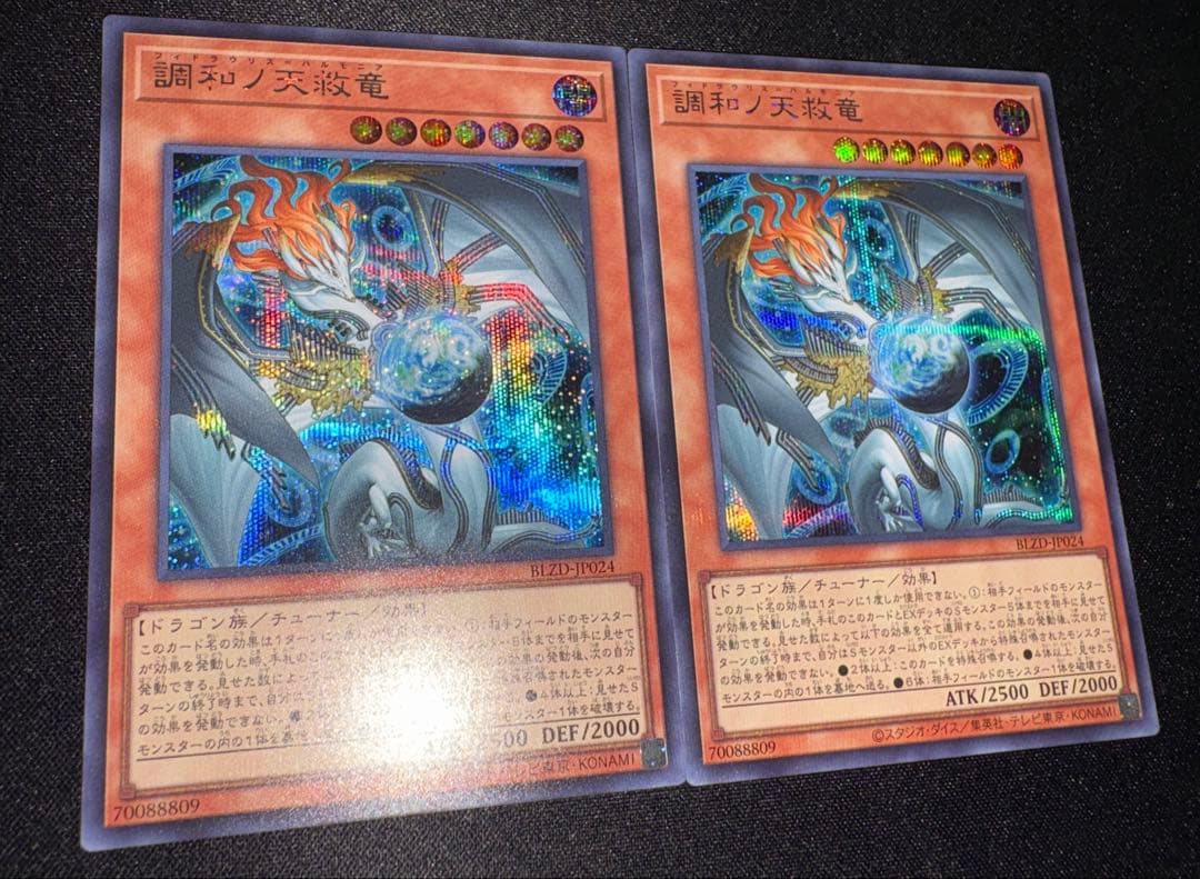 遊戯王 調和ノ天救竜 フィドラウリス＝ハルモニア シークレット 2枚