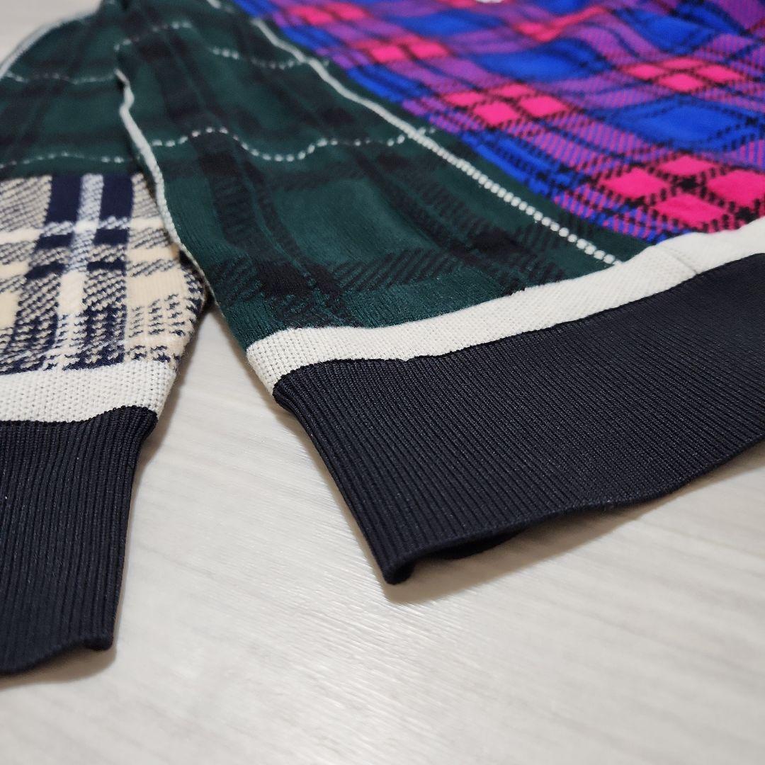 美品☆PEARLY GATES☆2023クルーネックニット5(L)マルチチェック