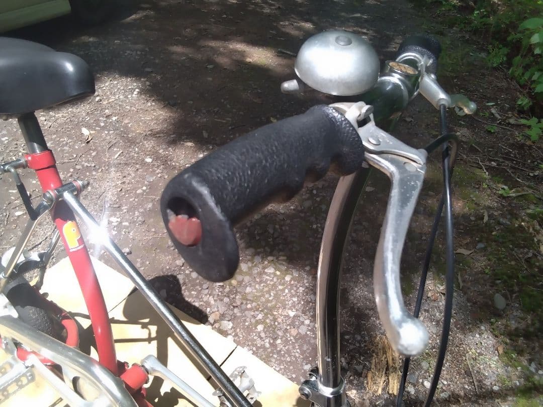 ブリジストン◆12インチ　ピクニカ　赤　レストアベース　折り畳み式