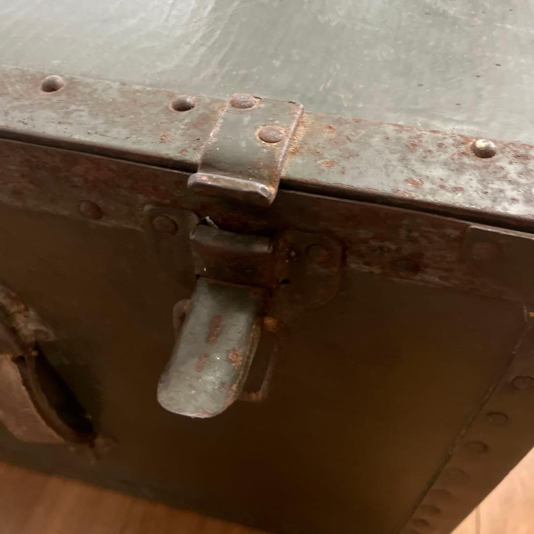 米軍　実物　US 木製　トランク　特大　送料無料