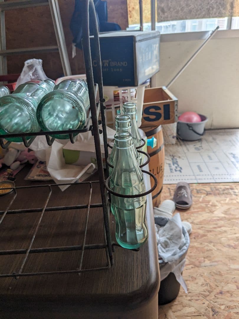 昭和の思い出コカコーラ看板 棚空き瓶6