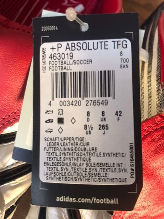 【廃盤・新品・未使用】プレデター　アブソリュート　FG