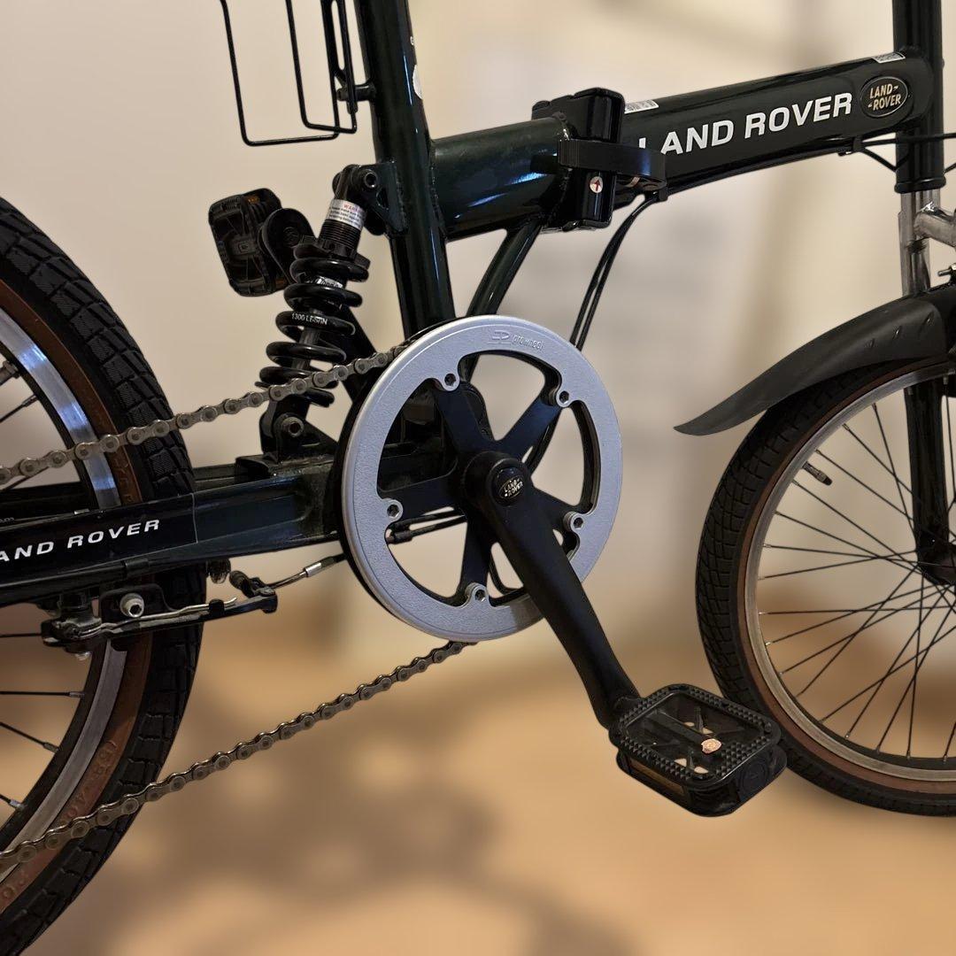 ランドローバー 自転車 ミニチャ チャリンコ ダークグリーン 泥除けLED