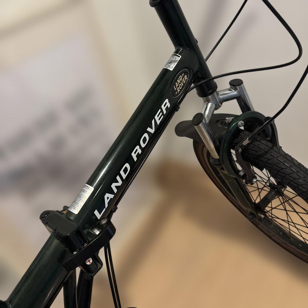 ランドローバー 自転車 ミニチャ チャリンコ ダークグリーン 泥除けLED