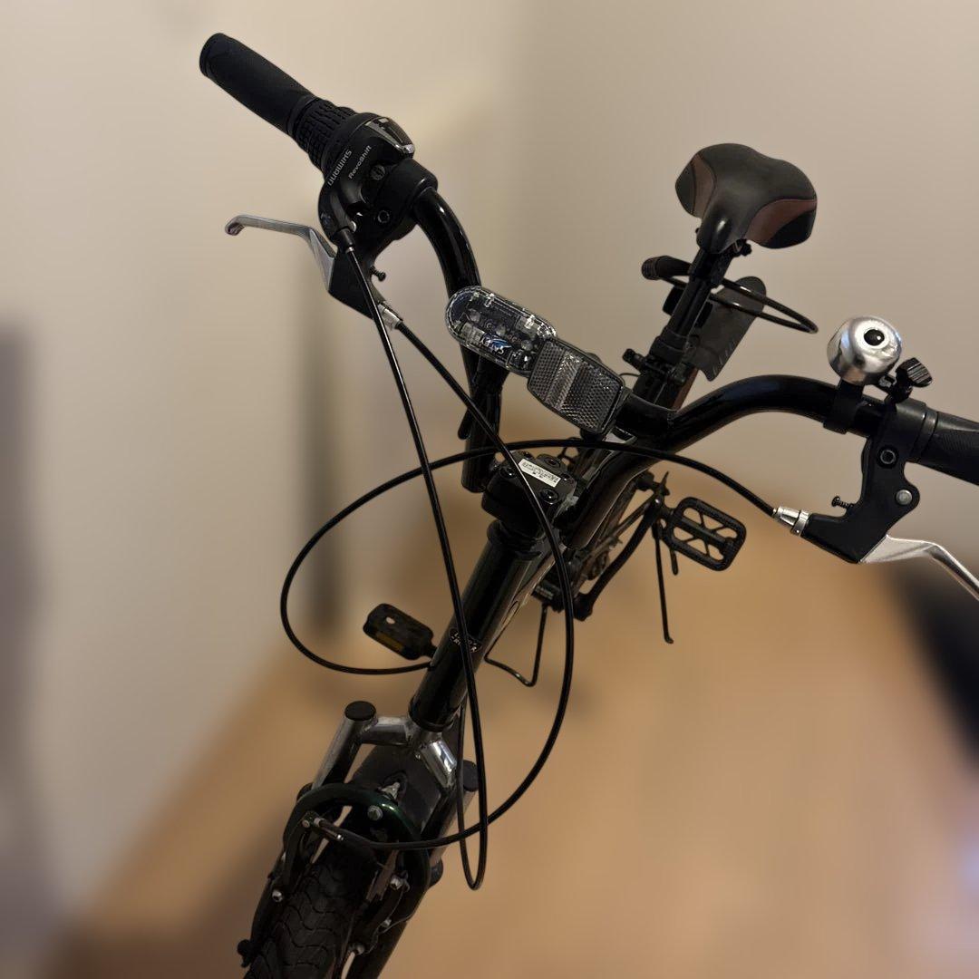 ランドローバー 自転車 ミニチャ チャリンコ ダークグリーン 泥除けLED