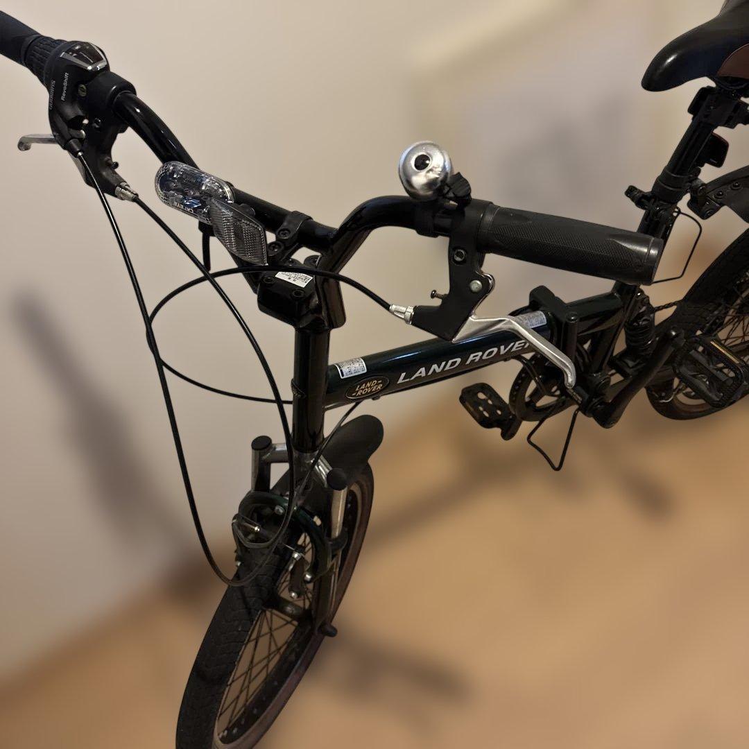 ランドローバー 自転車 ミニチャ チャリンコ ダークグリーン 泥除けLED