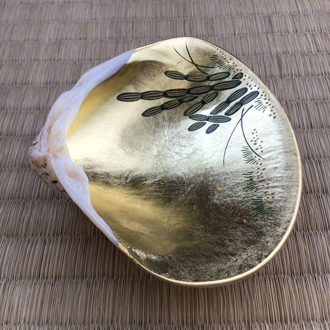 茶道具　香合　金箔蒔絵(内側) 大蛤十賊香合　共箱　S87TKG