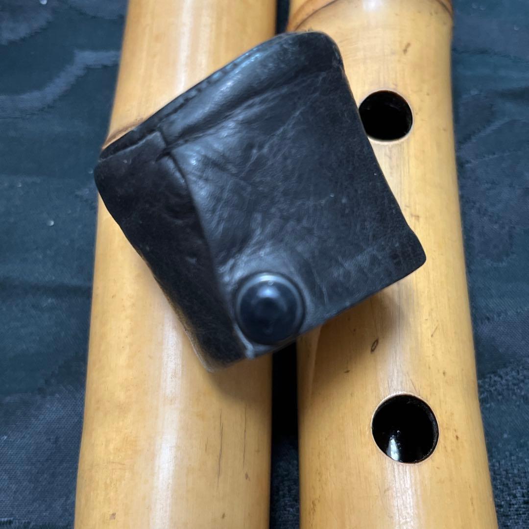 尺八 琴古流 在銘 2印 二尺管 中継ぎ籐巻き金？三線 【音出し確認済み】