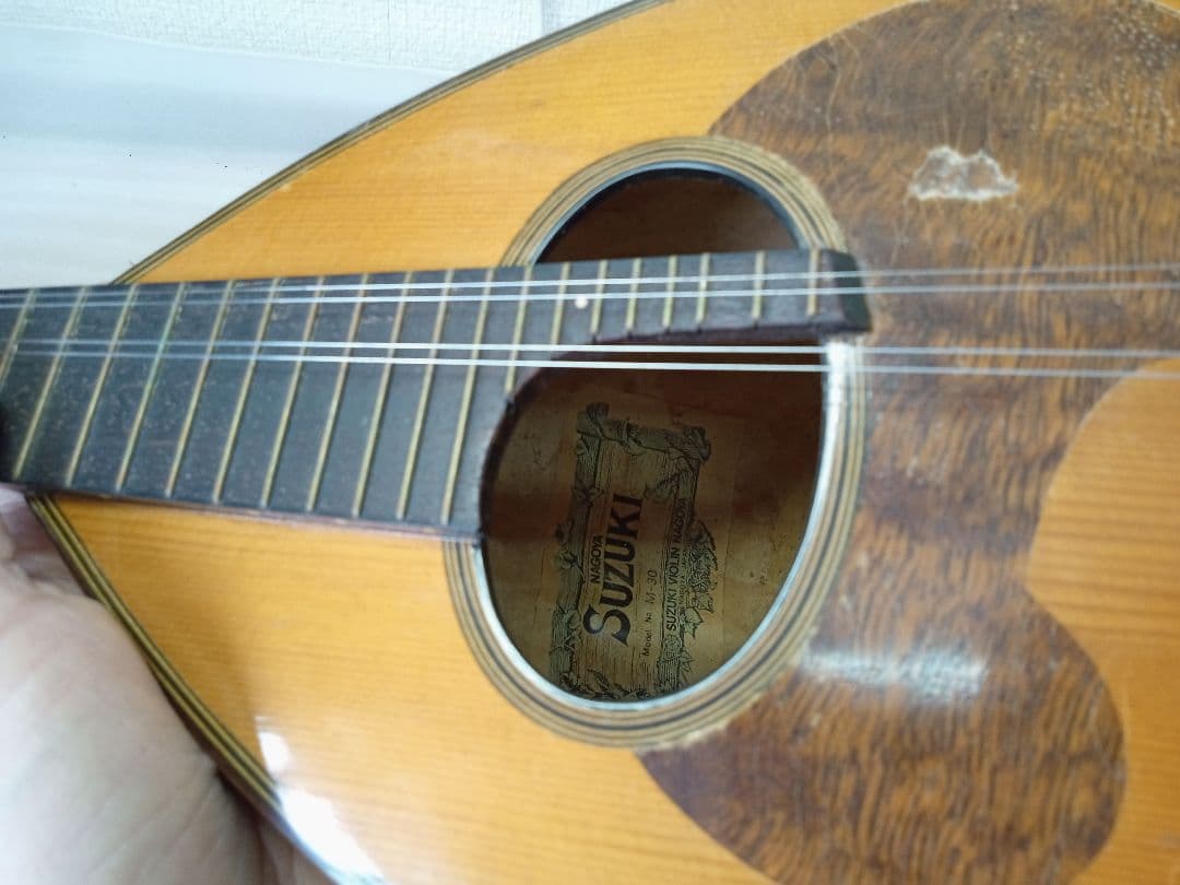 木製ペンタゴン型マンドリン 8弦ジャンク品　未清掃