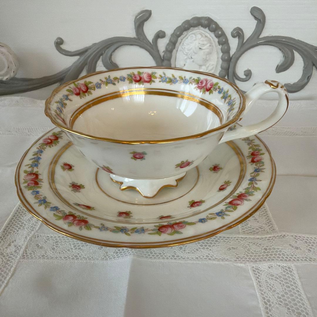 コウルドン 英国アンティーク カップ＆ソーサー NY高級商社別注品 金彩