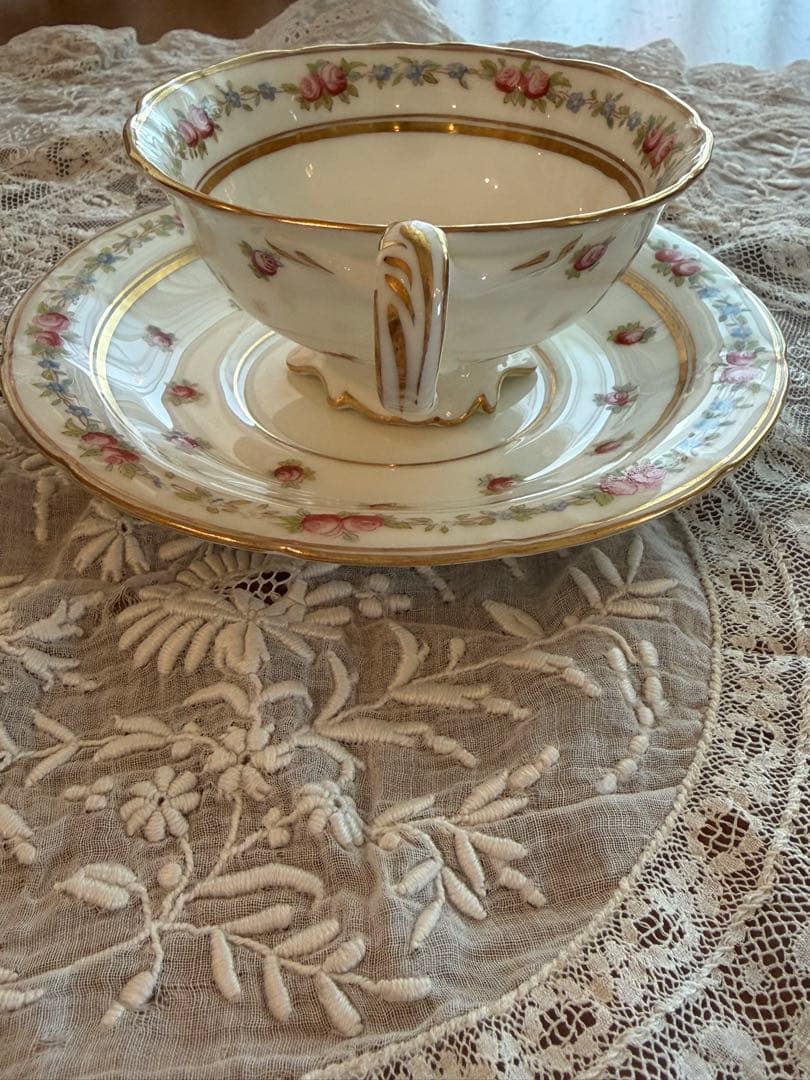 コウルドン 英国アンティーク カップ＆ソーサー NY高級商社別注品 金彩