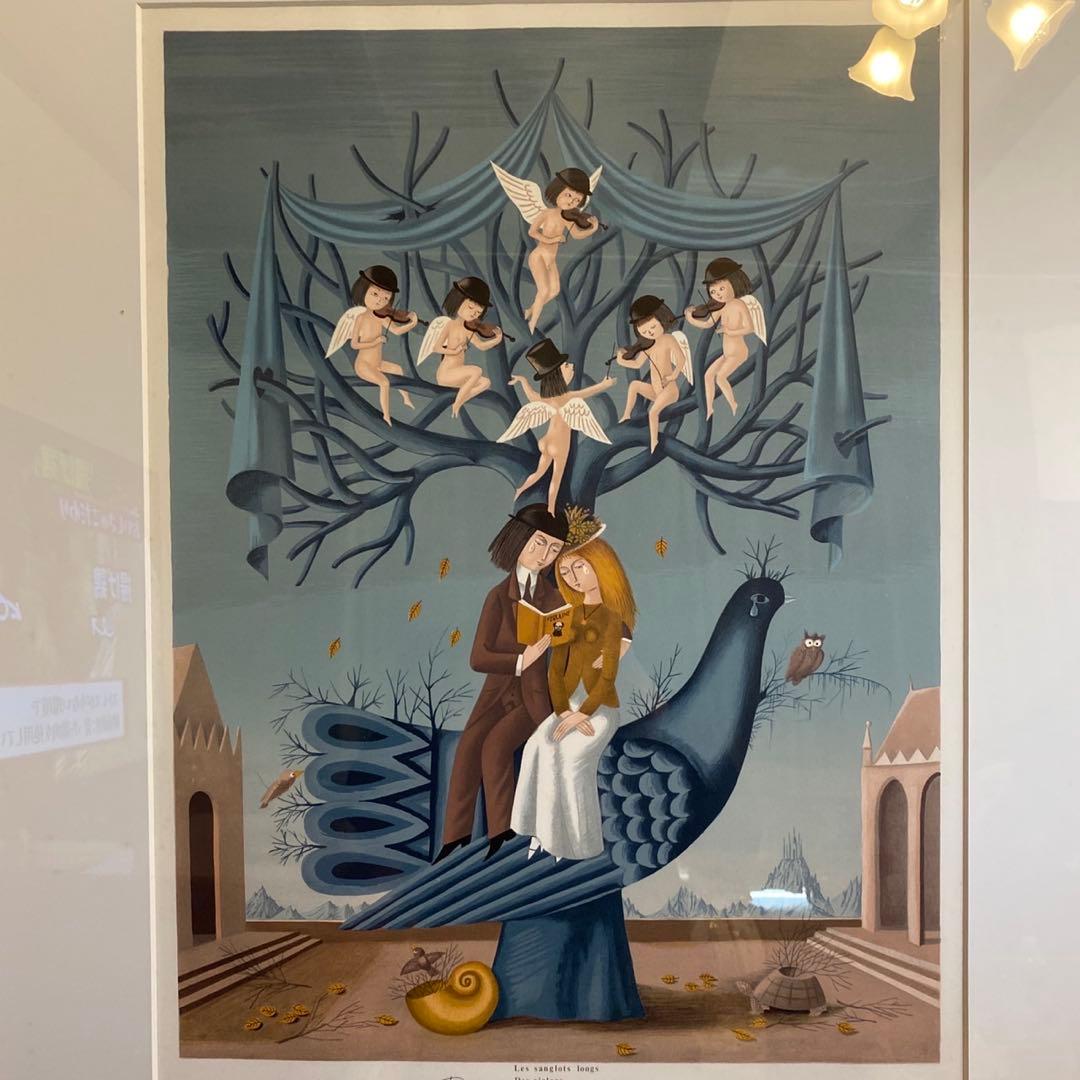 レイモン・ペイネ「秋のヴァイオリン」リトグラフ 版画