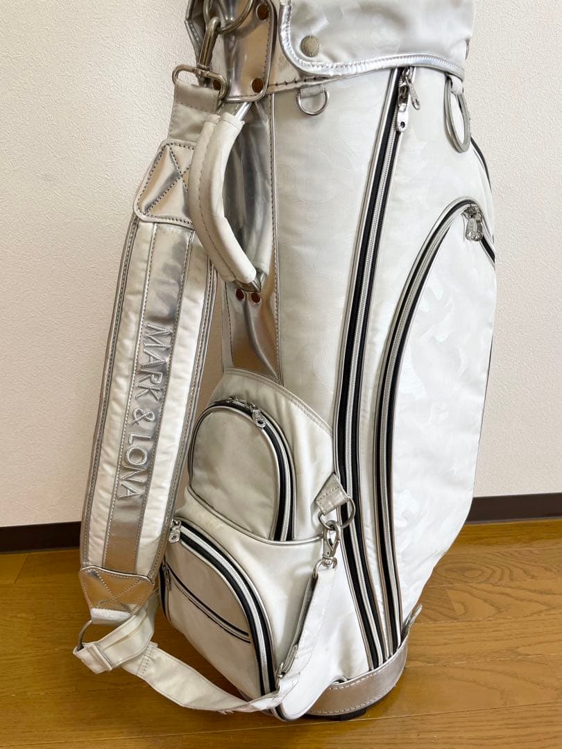 MARK&LONA ゴルフバッグ ホワイト　マークアンドロナ　マクロナ
