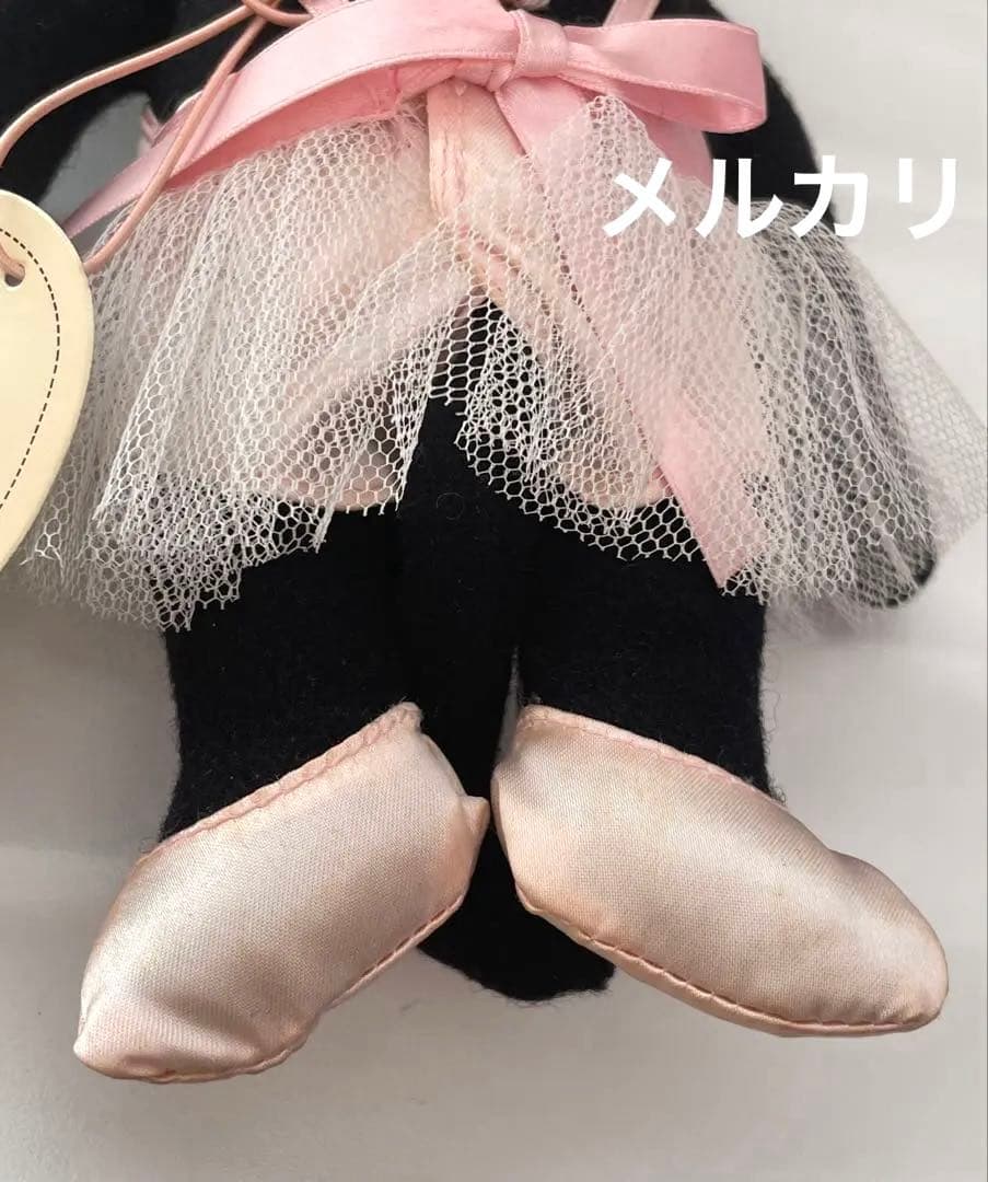 【レア】20年前のぬいぐるみ　モン•スイユ　 バレリーナ　黒猫　タグ付き　レトロ
