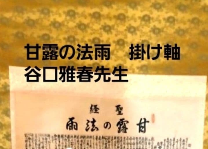 甘露の法雨 掛け軸 谷口雅春著　希少掛軸「甘露の法雨　入手困難　骨董 軸 聖経