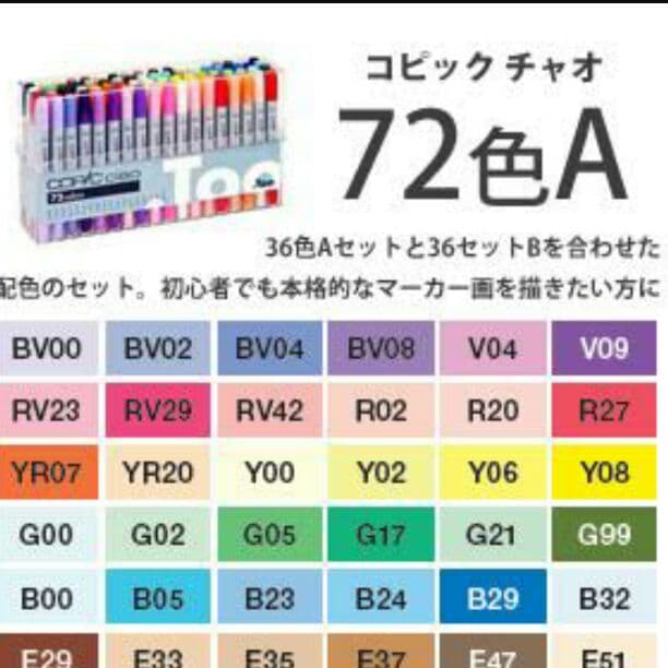 コピックチャオ A＆B 144色セットオマケつき
