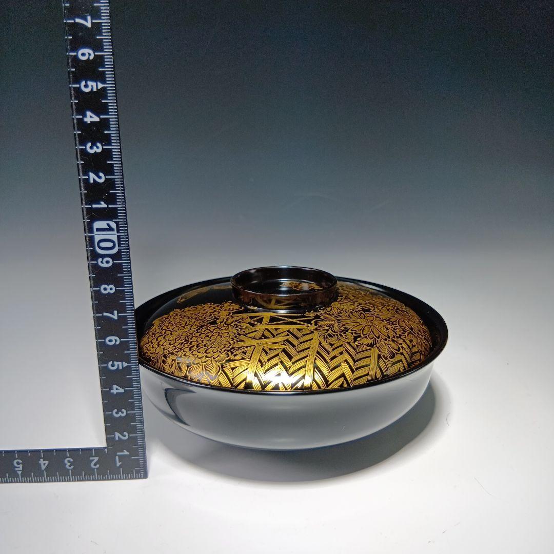 最終値下げ時代物　輪島塗沈金蒔絵　菓子碗　雑煮碗　　10客