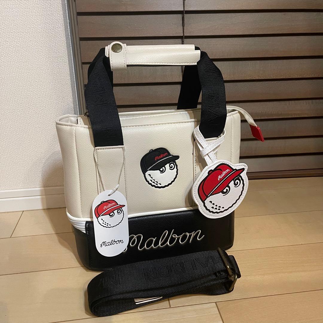 malbon マルボン 2wayトートバッグ ショルダー付き ミリクホワイト