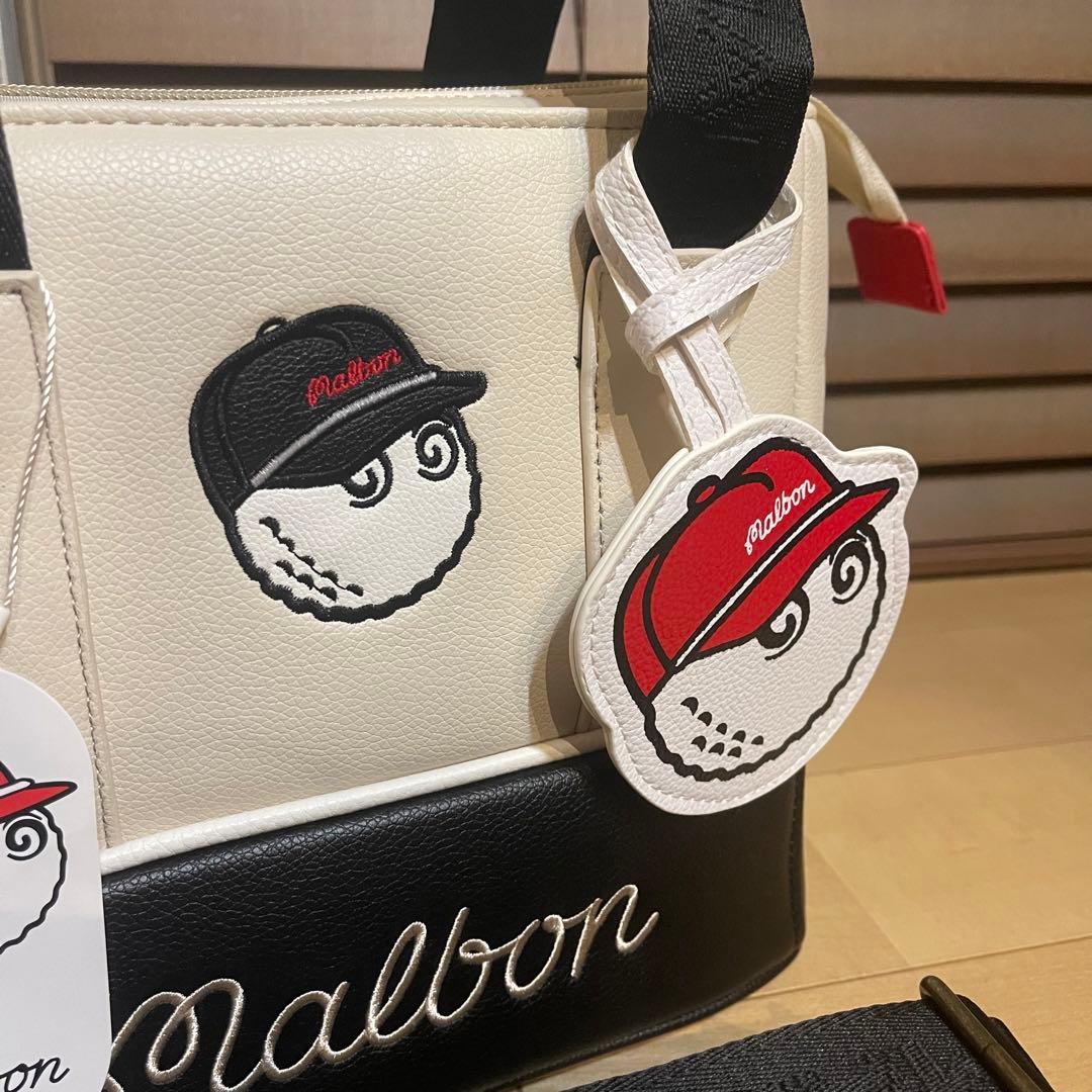 malbon マルボン 2wayトートバッグ ショルダー付き ミリクホワイト