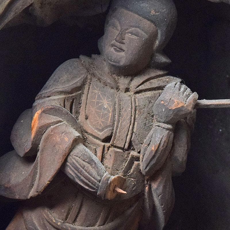 中国　天然木　鑑賞木　木彫り　人物像　D　R8996H