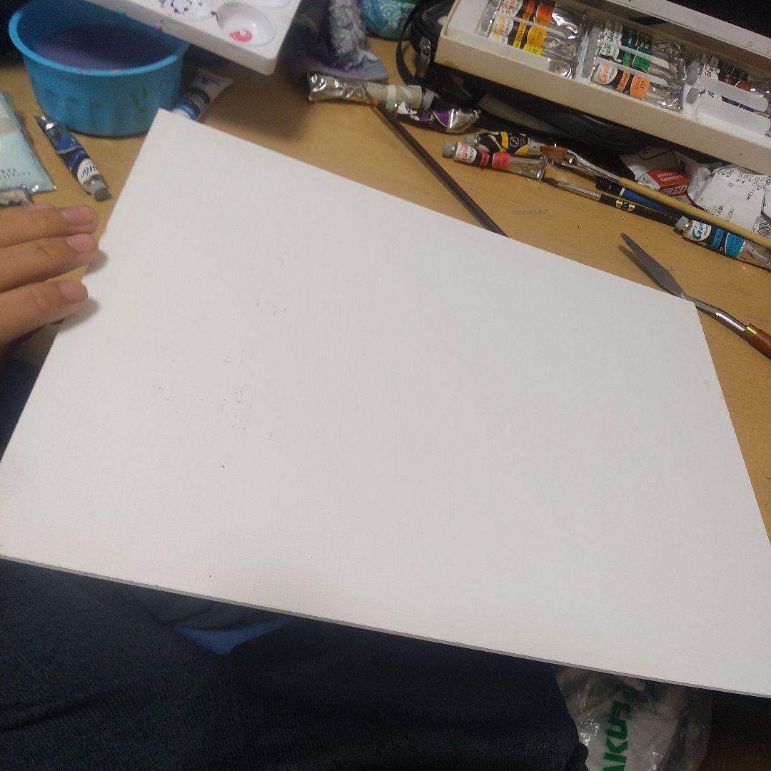 絵画　作品名　「毒と青と春」