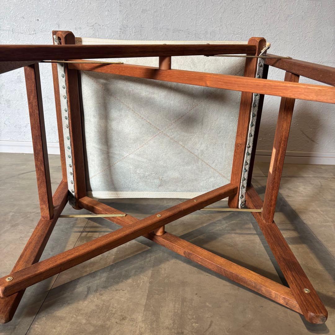 ディレクターチェア　革張り　グレー　オーストラリア