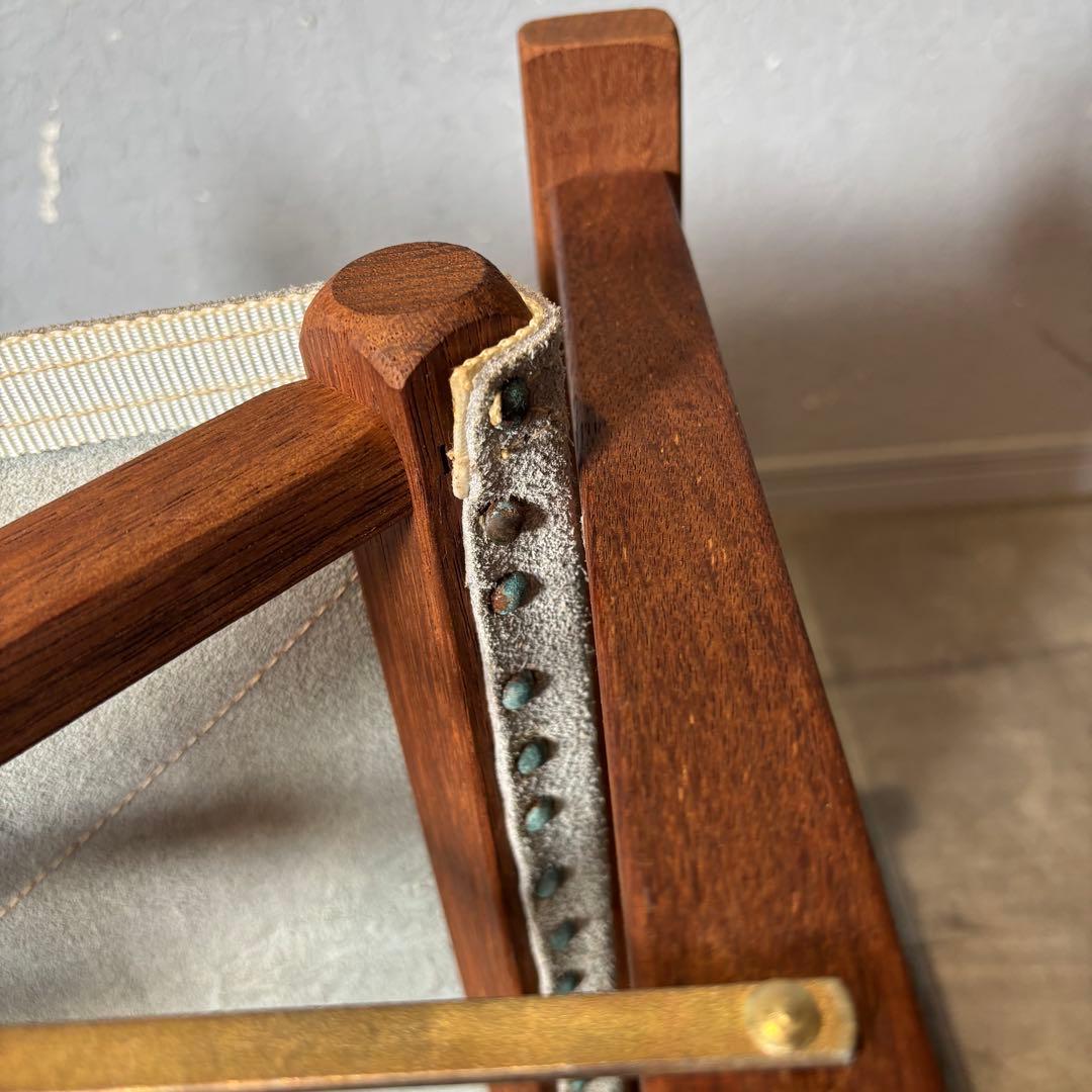 ディレクターチェア　革張り　グレー　オーストラリア