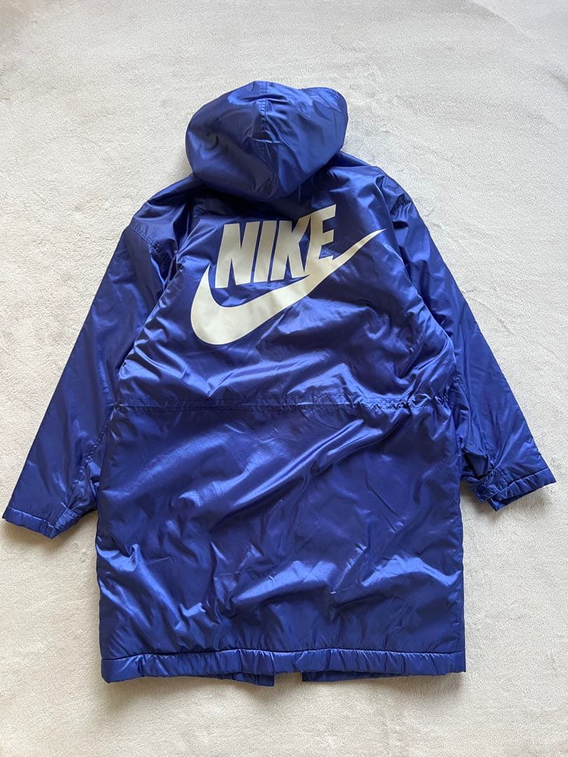 NIKE ナイキ L ベンチコート 青ブルー 裏ボア y2k old 90s