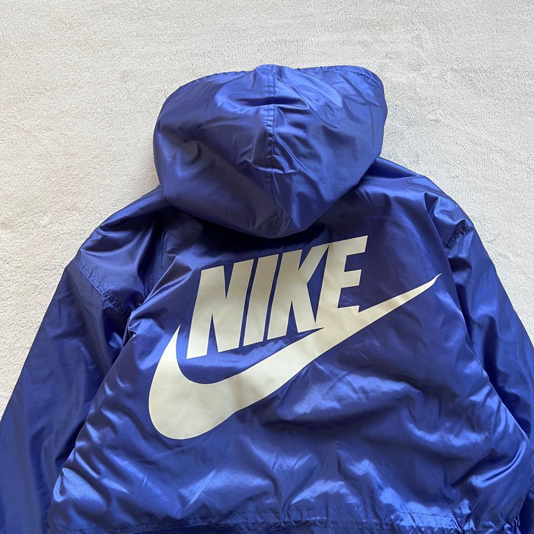 NIKE ナイキ L ベンチコート 青ブルー 裏ボア y2k old 90s