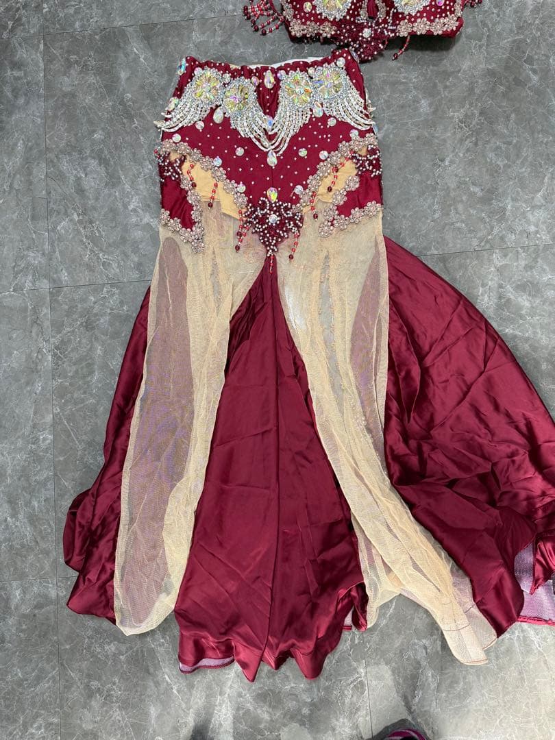 ベリーダンス 衣装 ボルドー