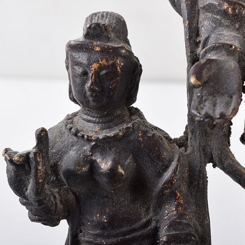 仏教美術　古銅　チベット仏　仏像　置物　V　R8656