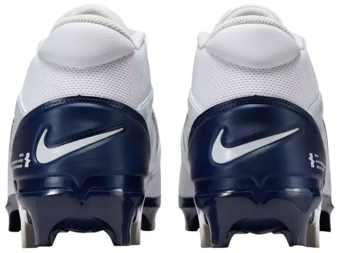 ナイキ 27.5 アルファメナス プロ アメフト スパイク シューズ 靴 白 紺