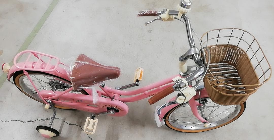 子供用自転車 ピンク 前カゴ付き16インチ ブリヂストン ハッチ