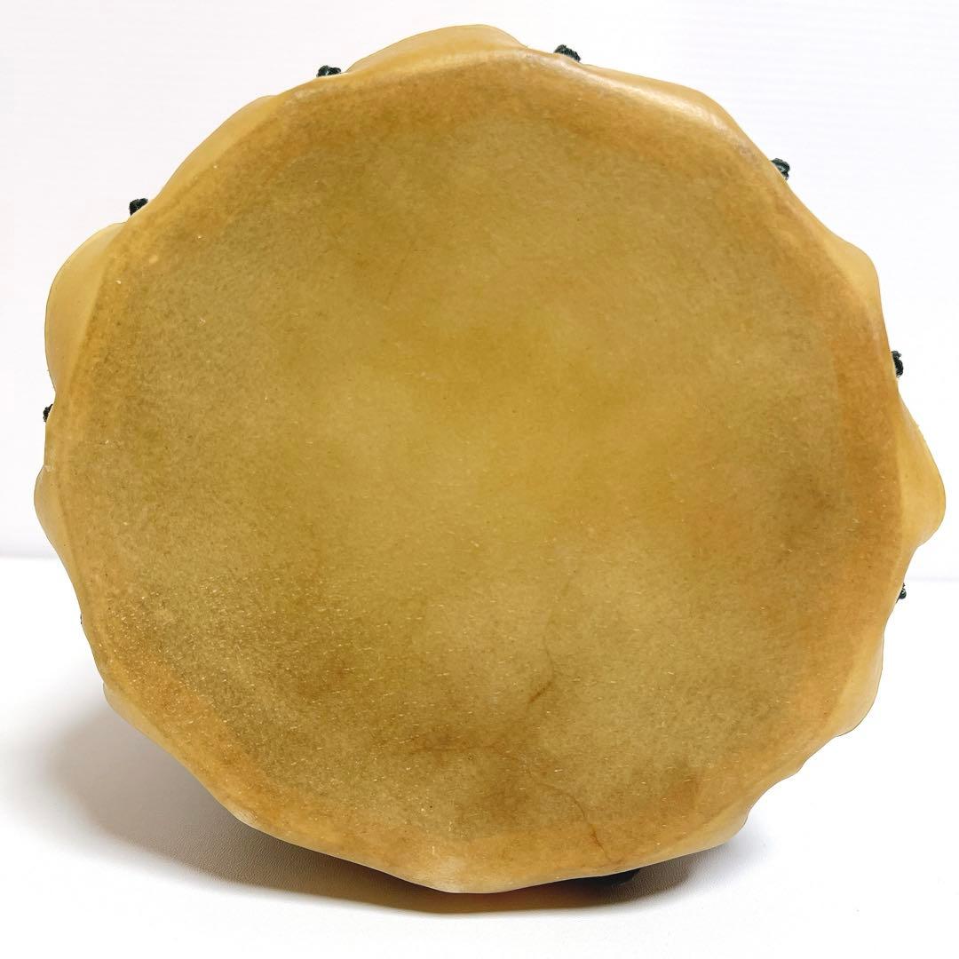 『桶胴太鼓』　和太鼓 20cm x 16cm 打楽器　祭り　締め太鼓　皮革　本革