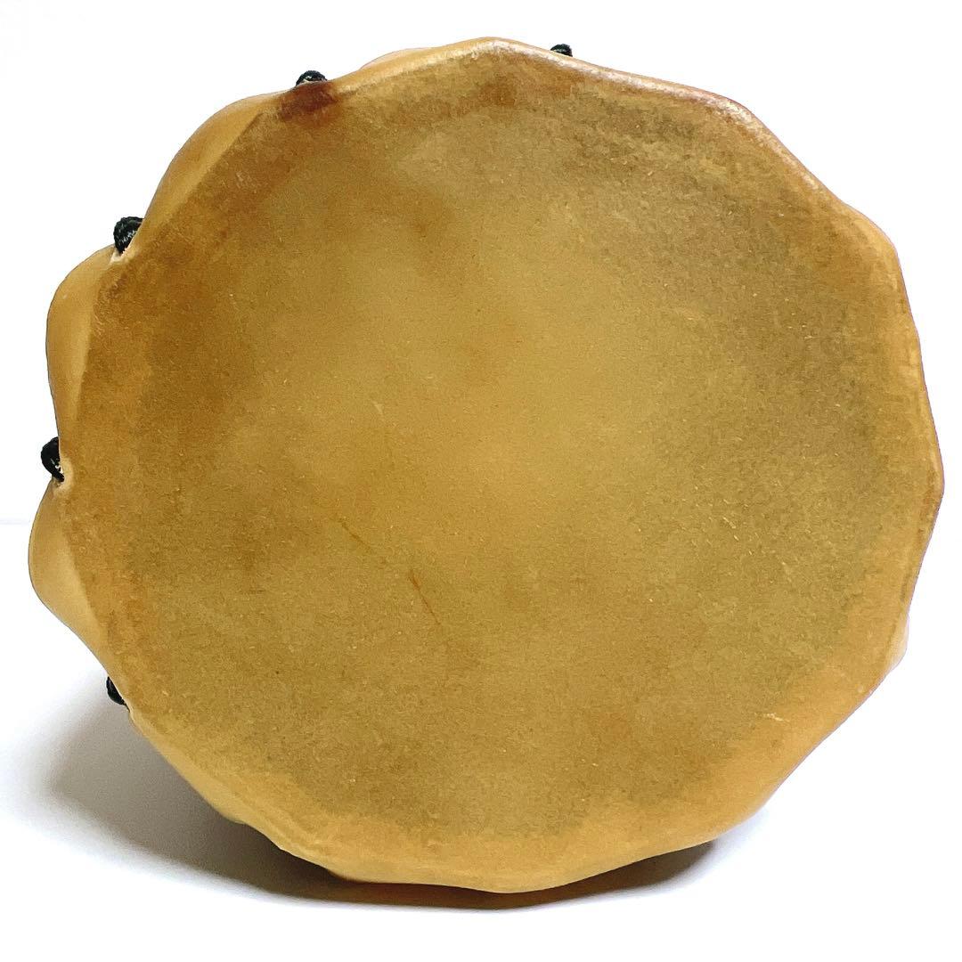 『桶胴太鼓』　和太鼓 20cm x 16cm 打楽器　祭り　締め太鼓　皮革　本革