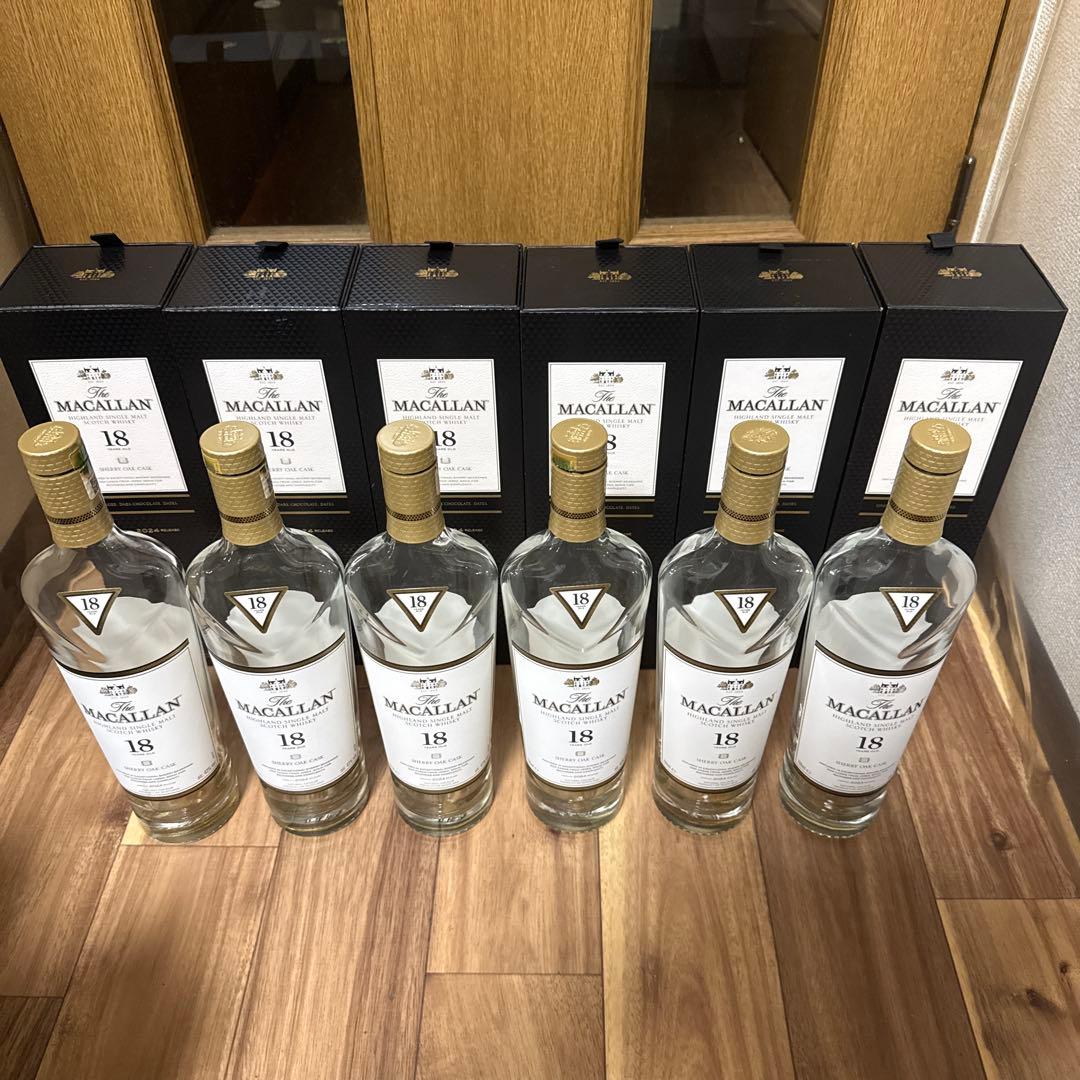 MACALLAN マッカラン 18年 700ml 空瓶 6本 空箱6個A2
