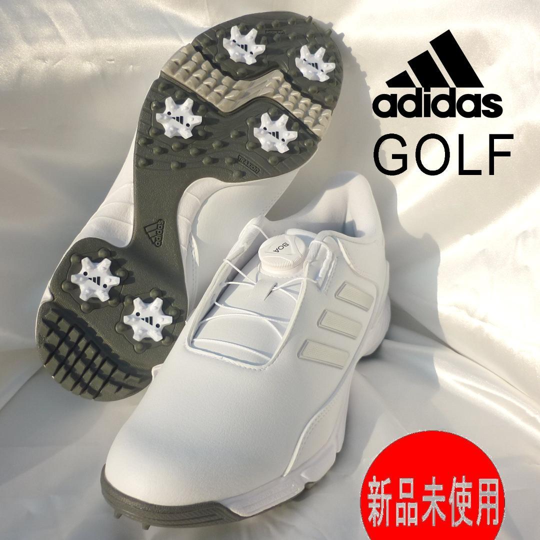 新品27cmアディダスゴルフ 白ゴルフシューズ LITE MAX BOA24
