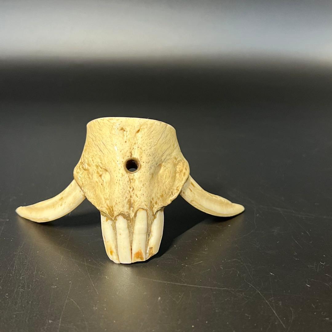 ◎古道具 庵々◎江戸-明治期 獣牙根付■提げ物山伏猟師魔除け呪物■猪牙狼牙熊牙