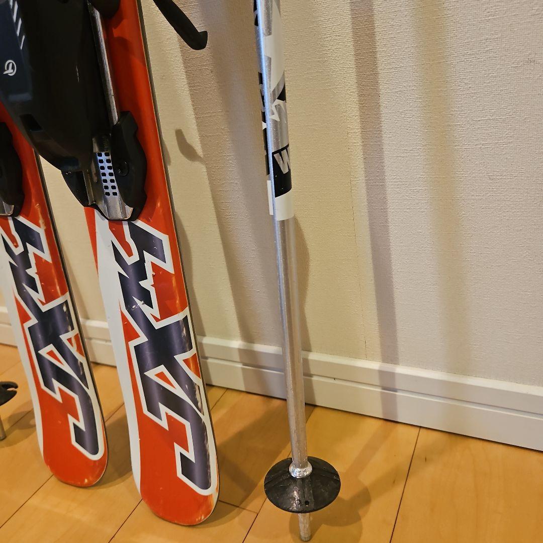 BXB スキー板108、ストック85、スキーケース(迷彩柄)　セット販売