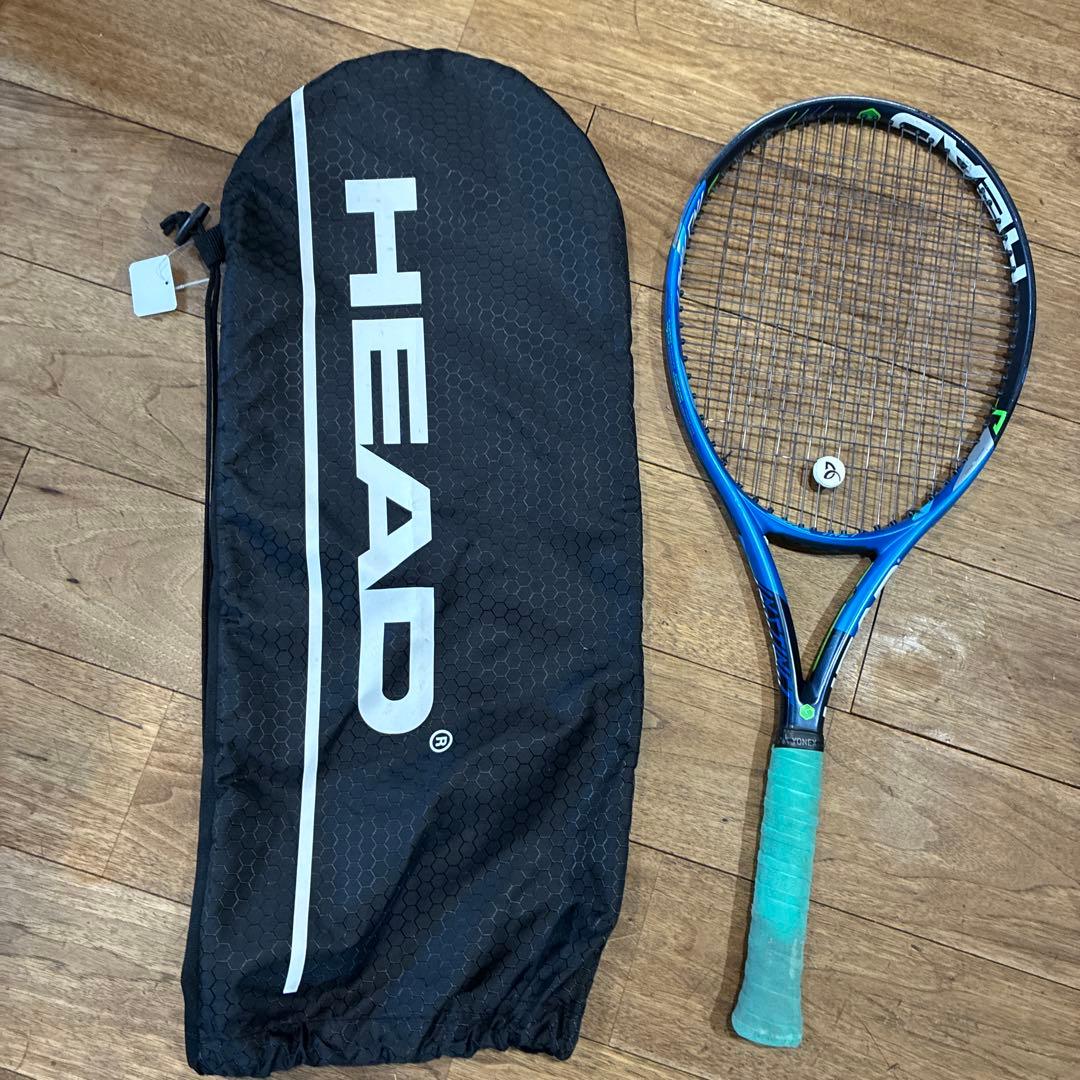 HEAD テニスラケット 青と黒のデザイン