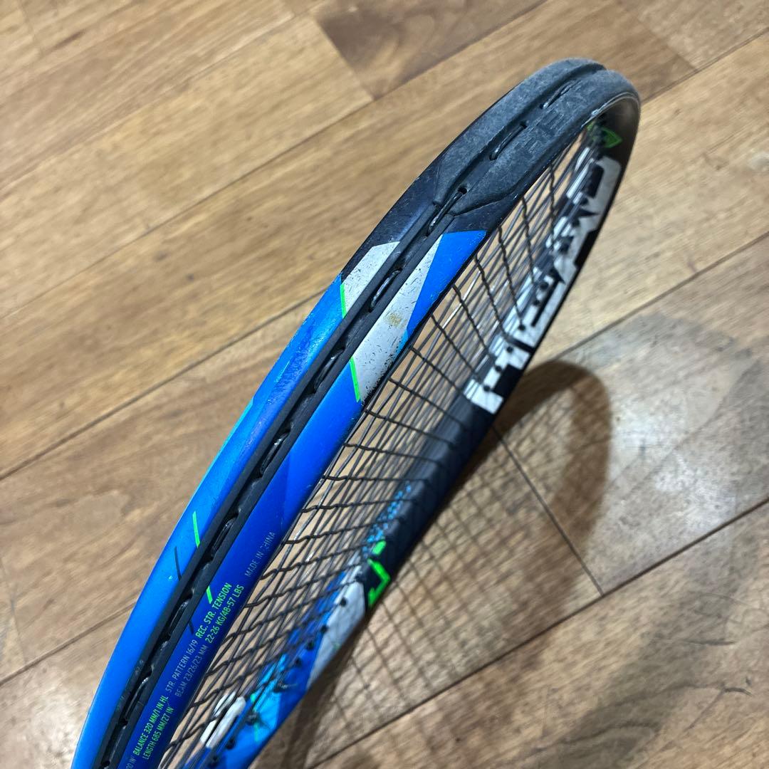 HEAD テニスラケット 青と黒のデザイン
