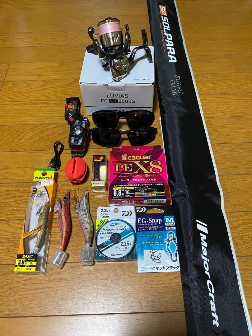 美品　エギングセット　メジャークラフト　24ソルパラ　ダイワ　20ルビアス