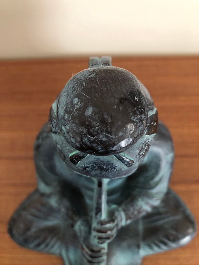 聖徳太子像　座像　以和為貴　青銅製　高さ25㎝　置物　オブジェ