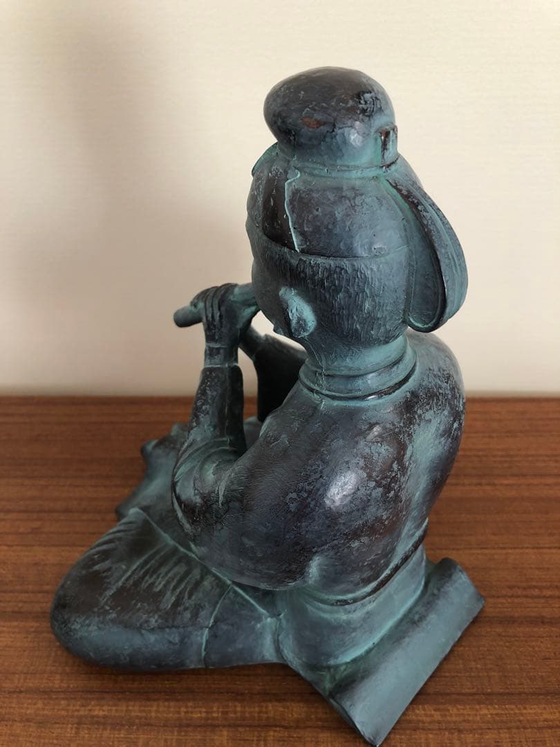 聖徳太子像　座像　以和為貴　青銅製　高さ25㎝　置物　オブジェ