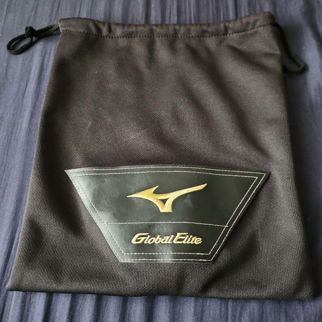 Mizuno 硬式グローブ 黒/オレンジ グローバルエリート 内野手用