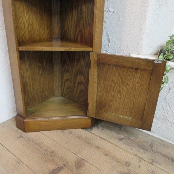 イギリス アンティーク 家具 コーナーキャビネット オープンラック 6081e